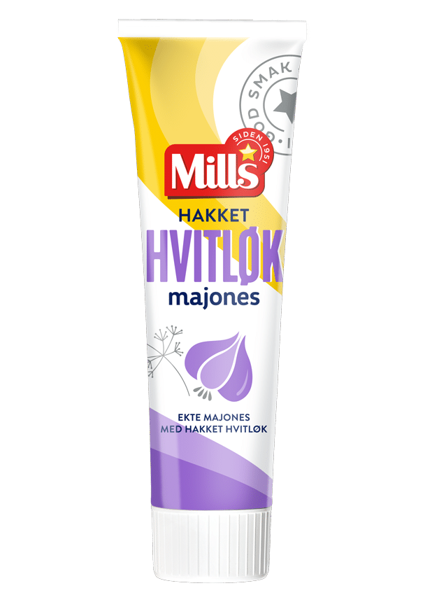 Mills smaksmajones med hvitløk