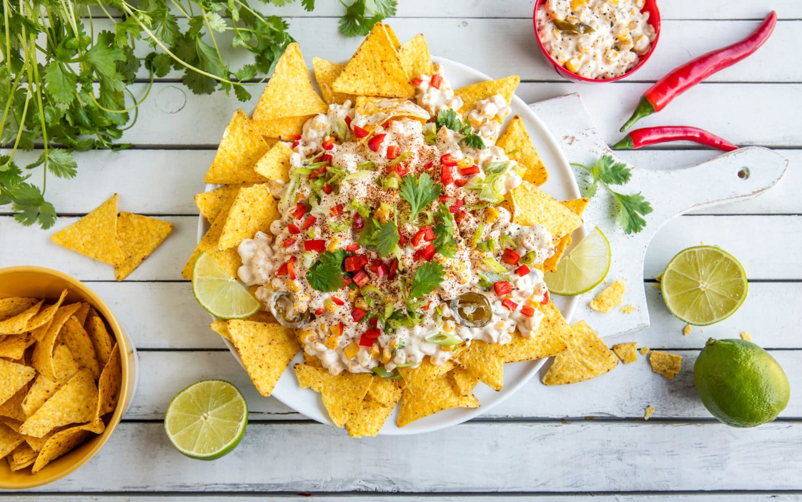 Nachos med meksikansk maisdipp