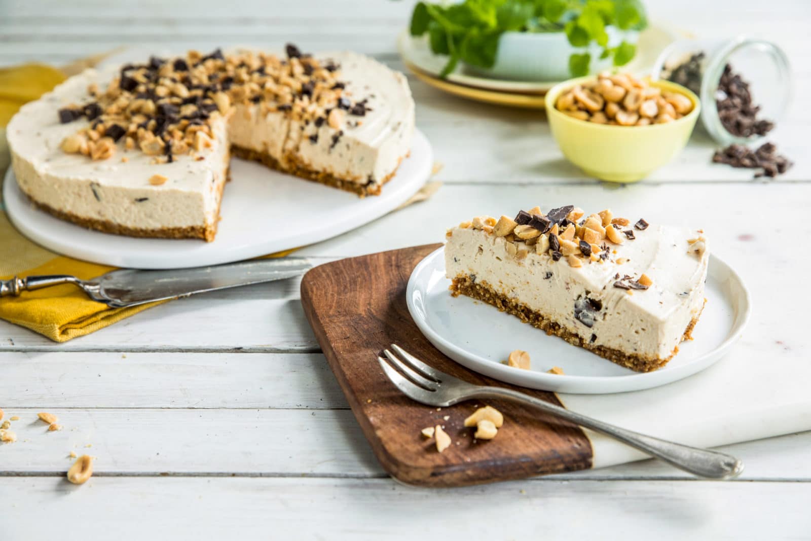 Enkel ostekake med peanøttsmør