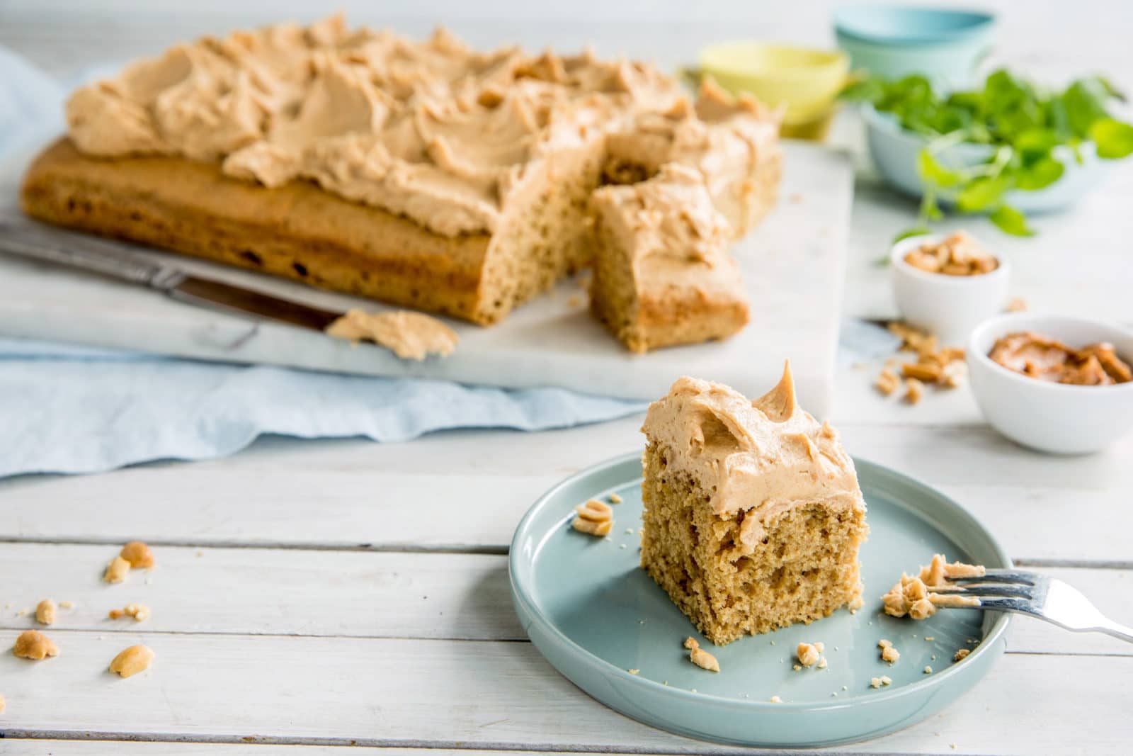 Peanøttkake i langpanne