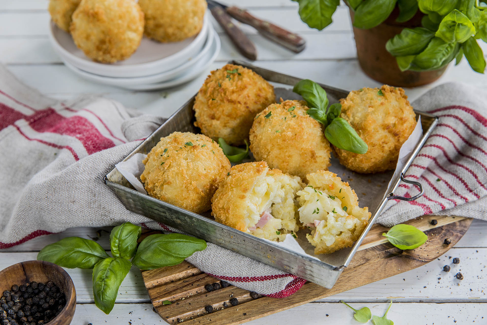 Arancini på fat