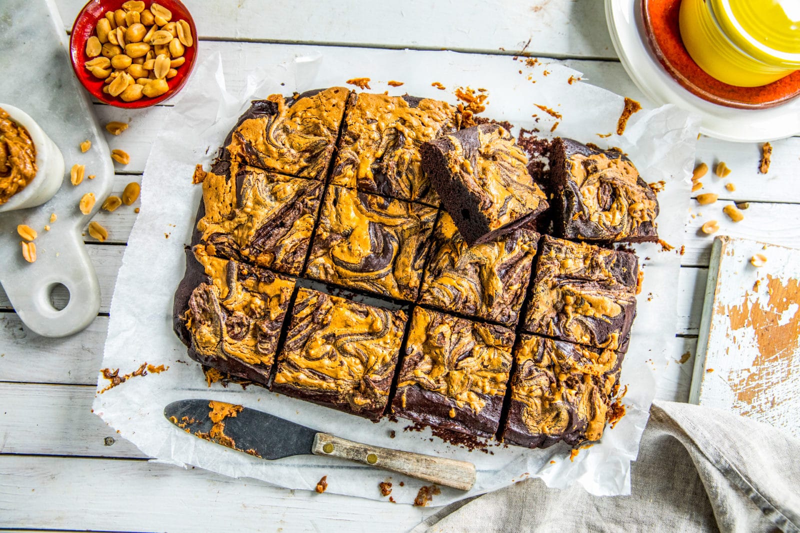 Brownie med peanøttsmør