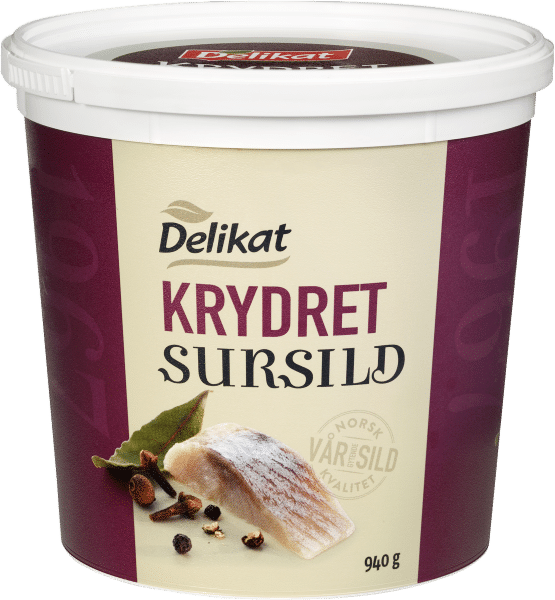 Krydret sursild i bøtte