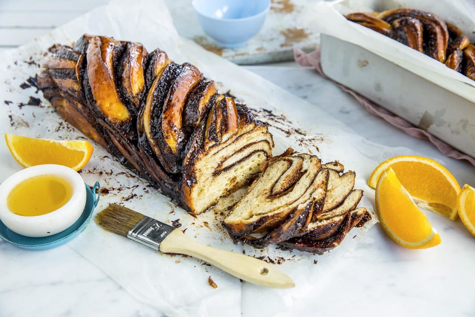 Babka med sjokolade og appelsin