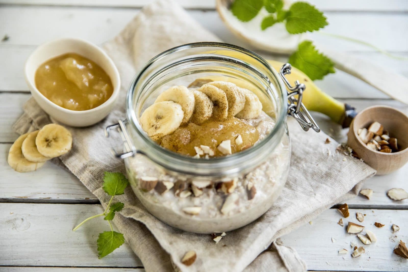 Kjøleskapsgrøt med banan og yoghurt