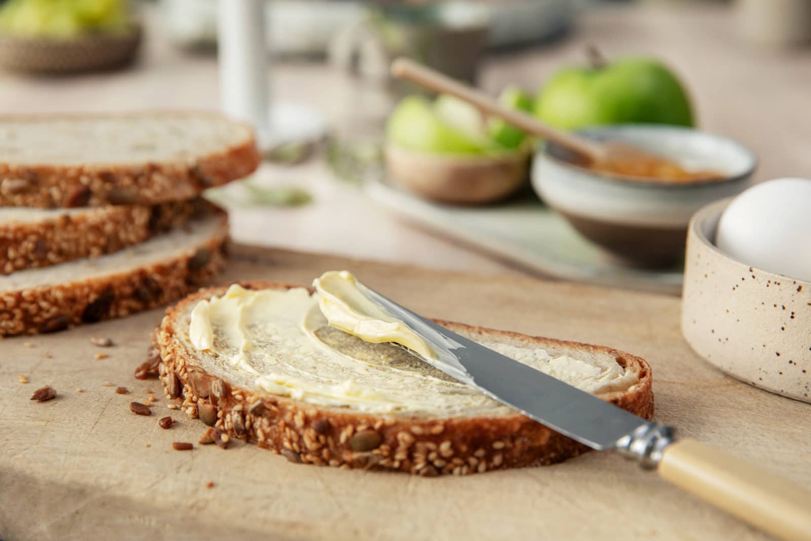 Brødskive med margarin