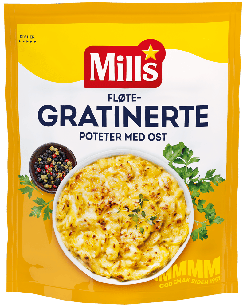 Pose med Mills Fløtegratinerte Poteter