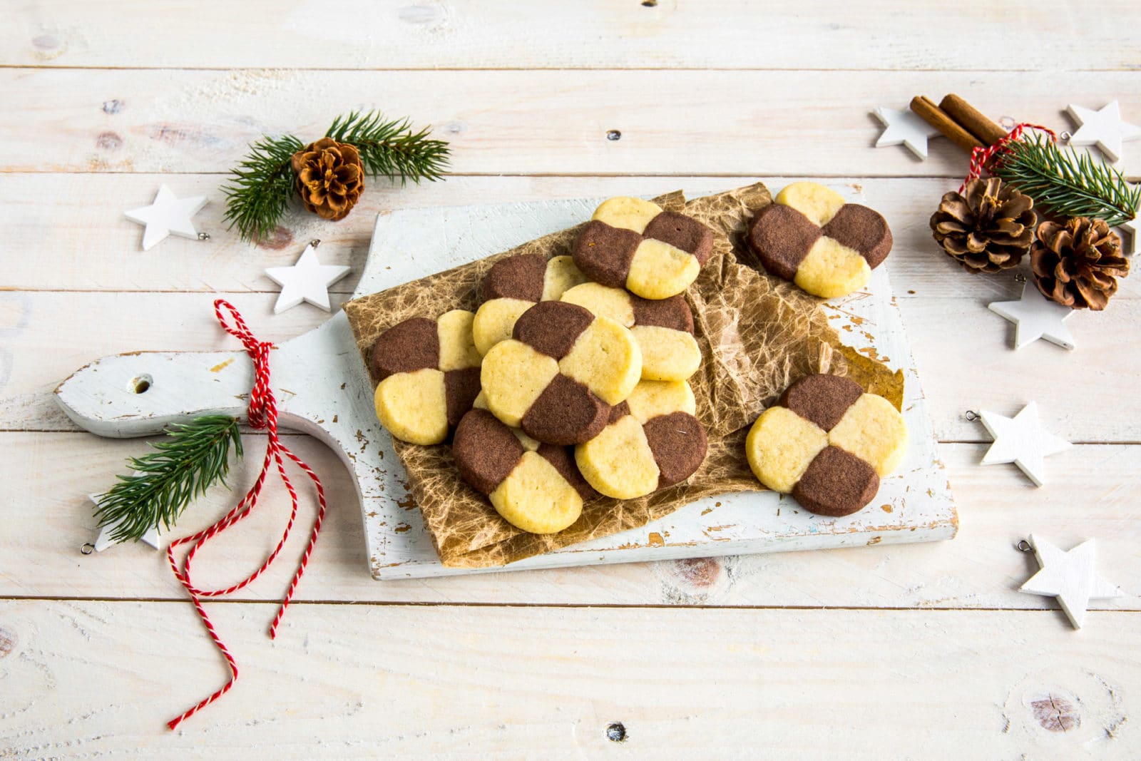 Sjakkruter julekake. Foto.