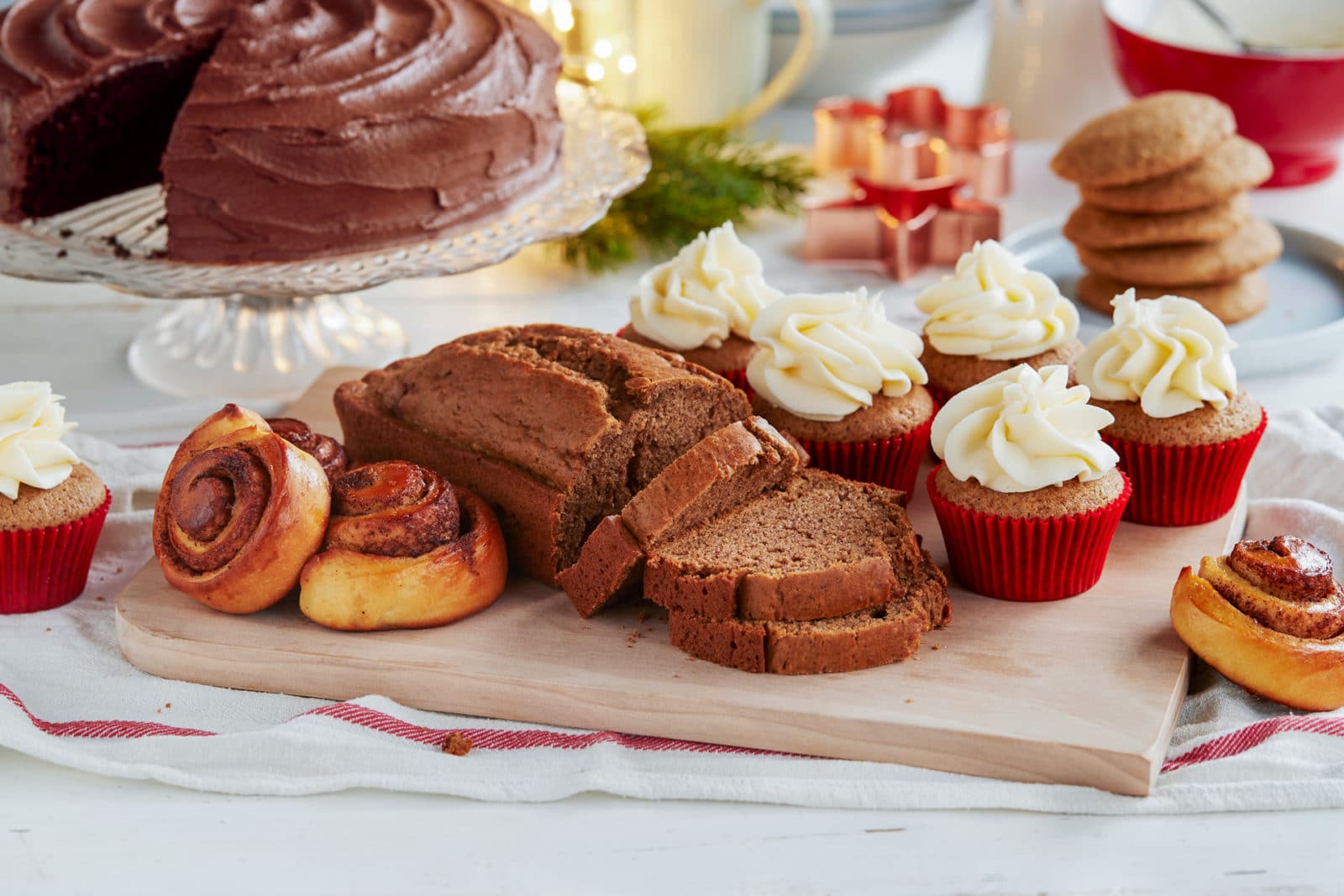 Syv bakverk med pepperkakesmak