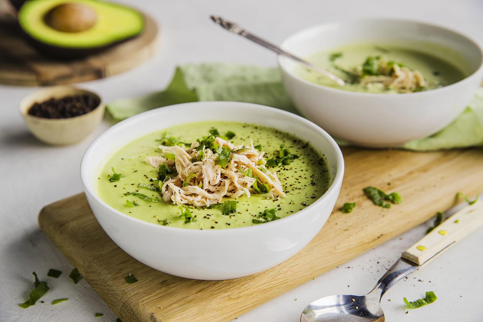 avokadosuppe med kalkunrester