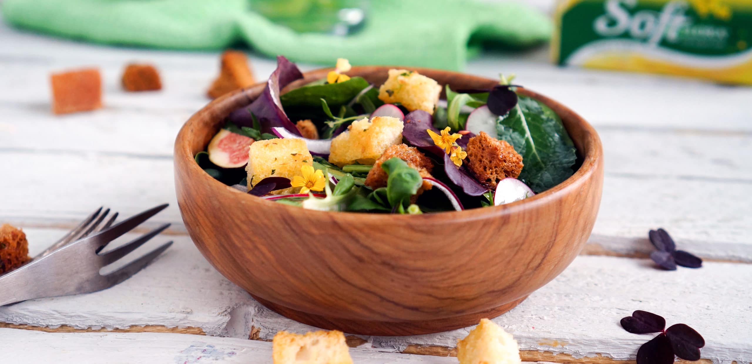 hjemmelagde krutonger i salat